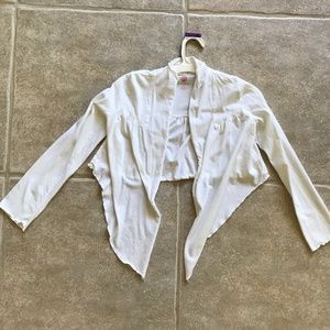 J. Khaki White Tie Sweater Women's Size Small